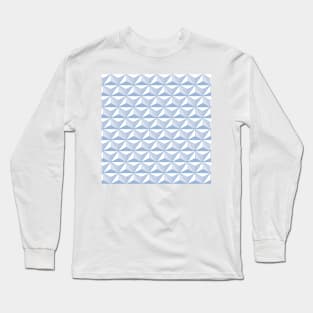 Geodesic Sphere, Blue Grey Long Sleeve T-Shirt